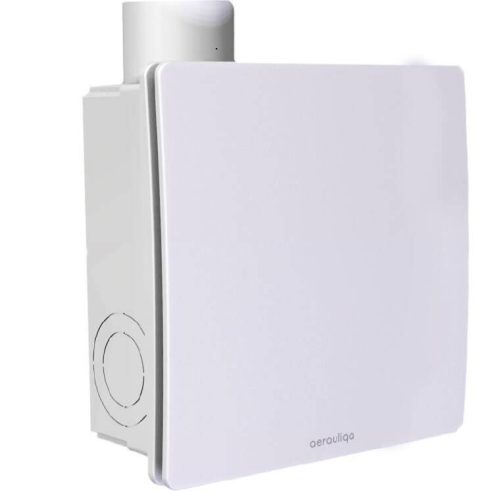 Aerauliqa QXD-80T ventilátor, magas nyomásértékkel, utószellőztető funkcióval, beépített pillangószeleppel, WC csésze elszívásához