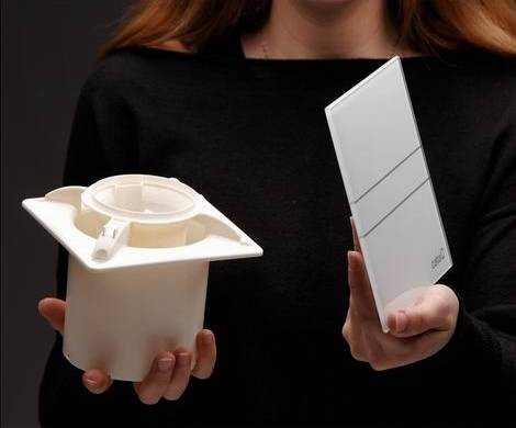 Cata E-100M ventilátor metakrilát előlappal, fehér