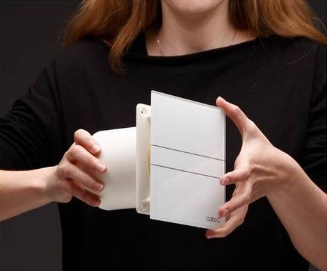 Cata E-100M ventilátor metakrilát előlappal, fehér