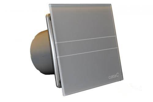 Cata E-100MST ventilátor metakrilát előlappal, utószellőztető funkcióval, szürke