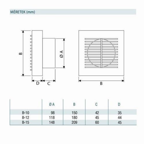 Cata B-10 ventilátor