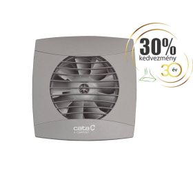   Cata UC-10 Timer Silver ventilátor utószellőztető funkcióval, pillangószeleppel, szürke