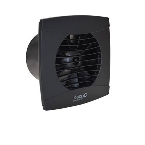 Cata UC-10 STD fekete ventilátor, pillangószeleppel