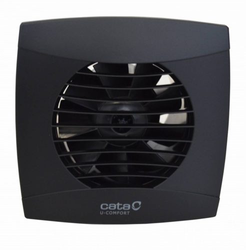 Cata UC-10 STD fekete ventilátor, pillangószeleppel
