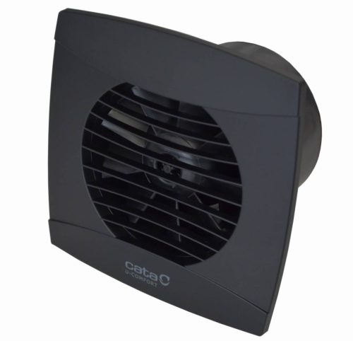 Cata UC-10 STD fekete ventilátor, pillangószeleppel