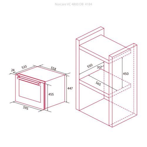 NODOR - Beépíthető borhűtő NorCare VC-4800 SW fehér