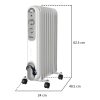 ARDES 4R09S Elektromos olajradiátor  9 tagos 2000W szürke