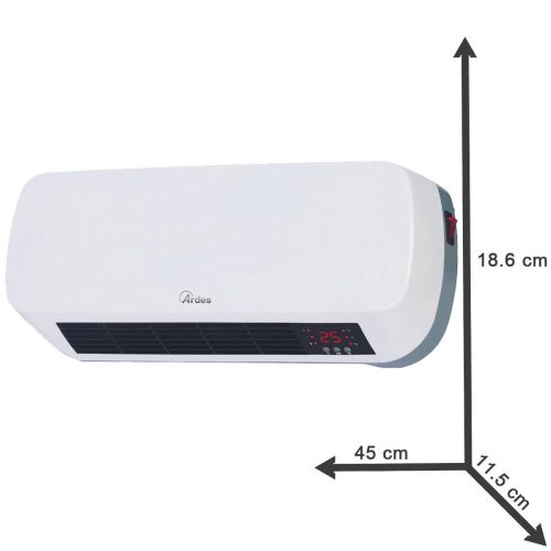 ARDES 4W04P PTC kerámiabetétes fali hősugárzó távvezérlővel, IP22 védelem