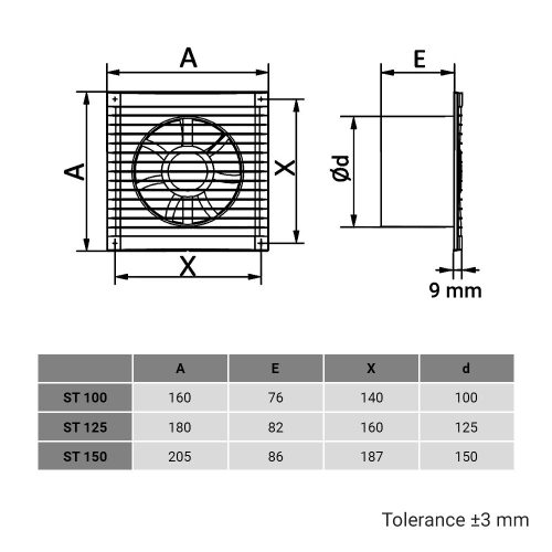 Dalap STZ 125 fürdőszobai ventilátor