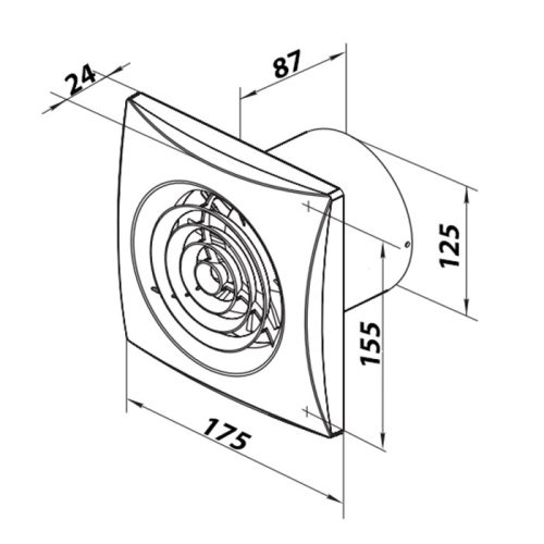 Dalap NOMIA 125 fürdőszobai ventilátor