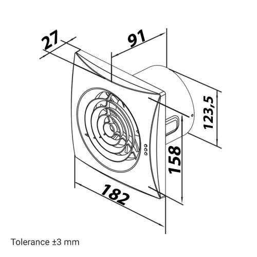 Vents QUIET T 125 fürdőszobai ventilátor