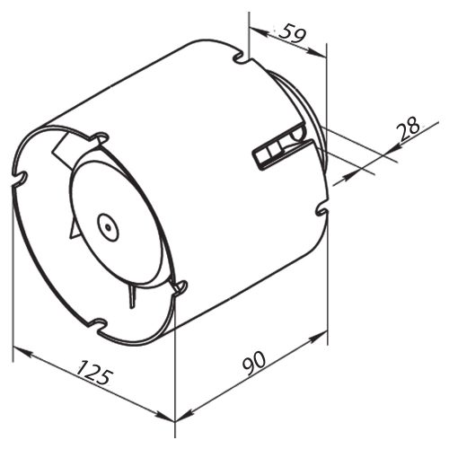 Vents VKO1 125 csőventilátor