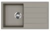 EVIDO Easy 45S gránit mosogató, 760 x 440 mm, platina