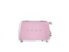 SMEG KENYÉRPIRÍTÓ, retro, 2x2 szeletes, rózsaszín