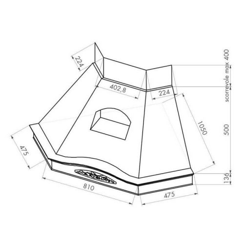 Kdesign - Páraelszívó GLENDA sarok T600 - Fehér - A készlet erejéig rendelhető!