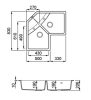 ELLECI - Mosogatótálca Unico corner sarok G68 Bianco