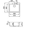 ELLECI - Mosogatótálca Quadra 105 M79 aluminium