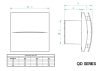 Aerauliqa QD-150 BB ventilátor beépített pillangószeleppel